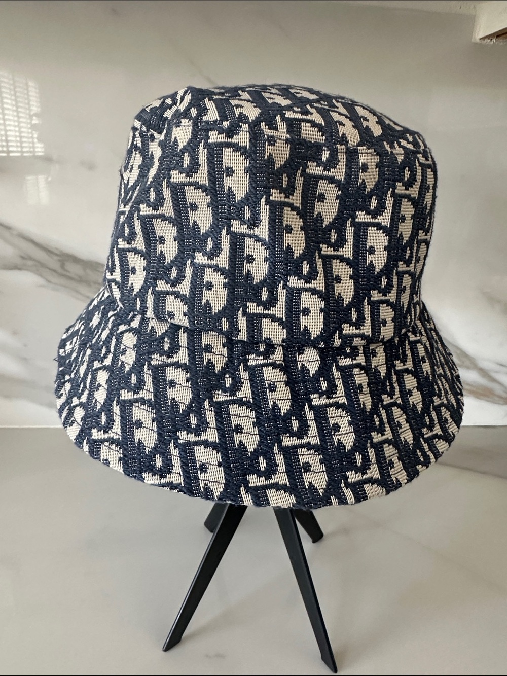 Dior Blue & Cream Monogram Bucket Hat